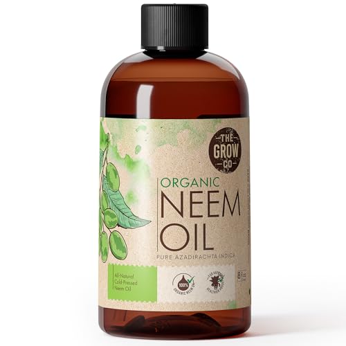 Organic Neem Oil - Pure Concentrate, Cold Pressed for Plants Indoor and Outdoor - Leaf Shine Spray...