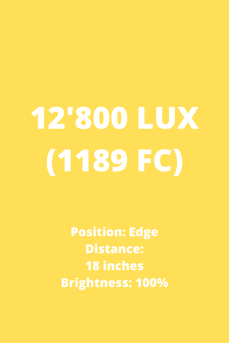 12'800 LUX (1189 FC) Grow Light